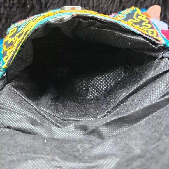 Kids Cross Body Bag Multi Color Pop Pom Cute Multi Colot Embroidery Bag - Picture 11 of 11